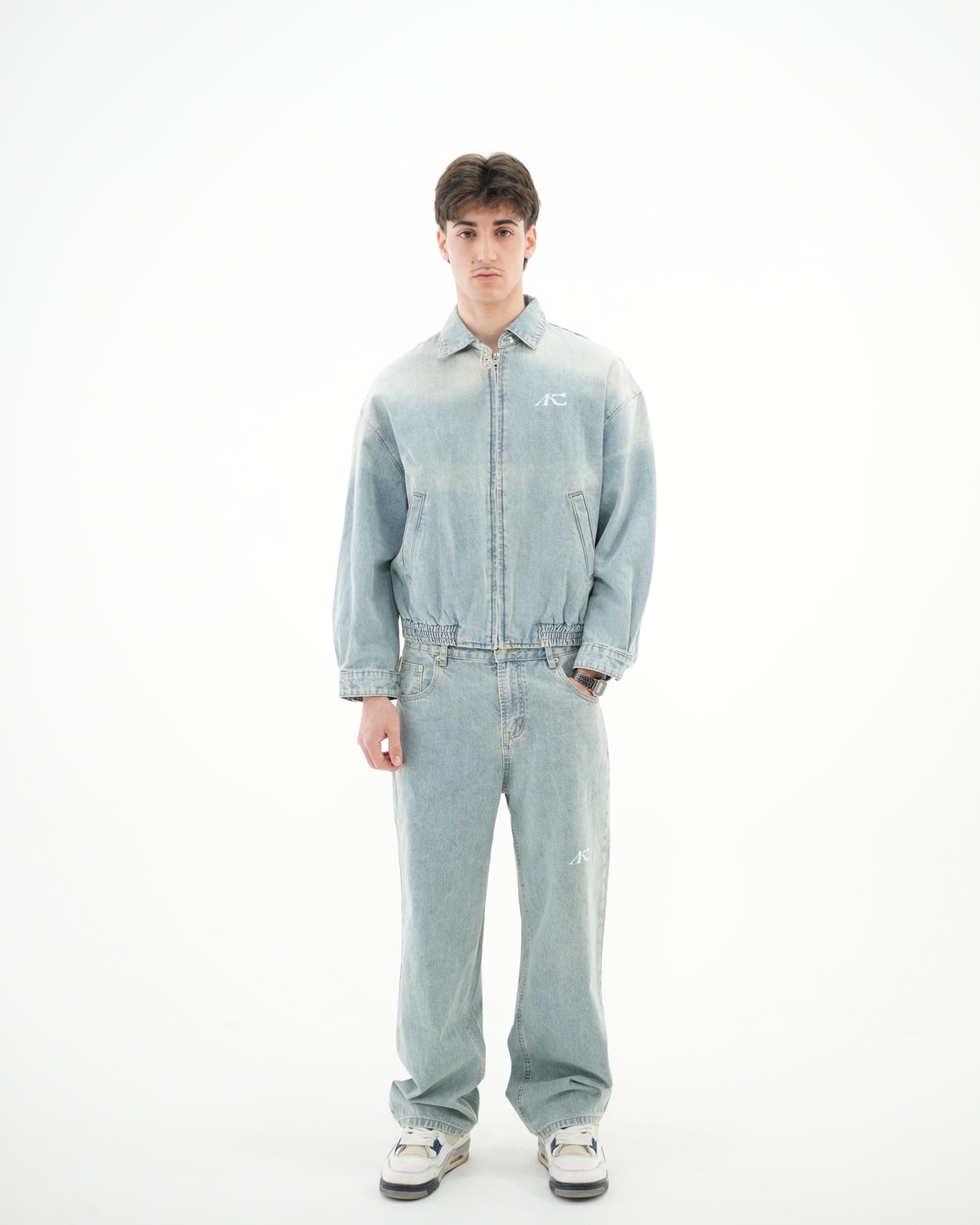 Vintage Wash Cropped Denim Jacket