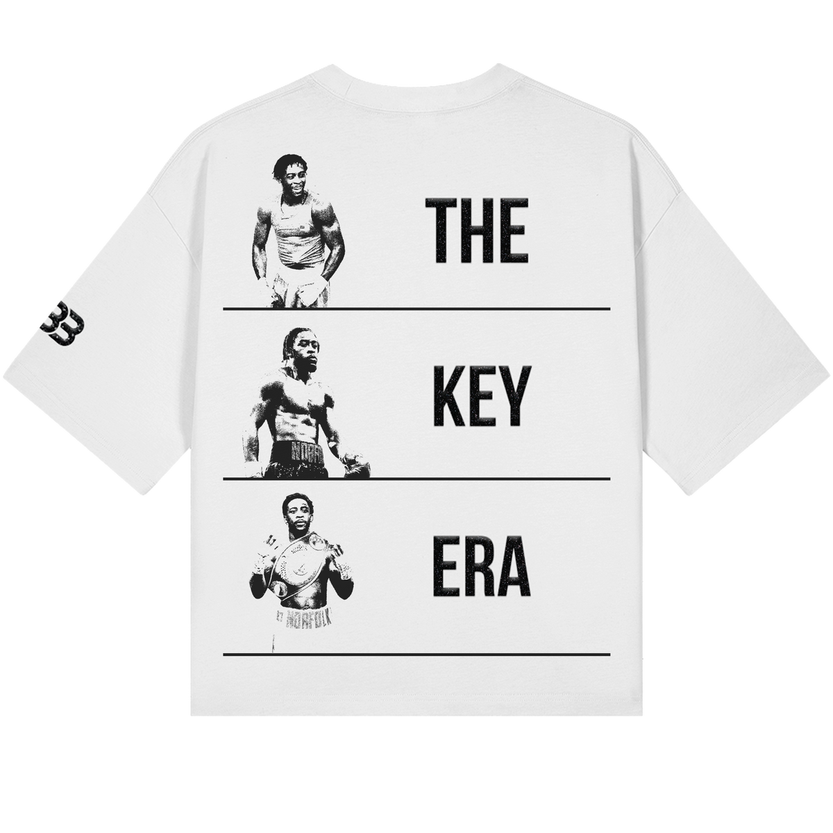 Keyshawn Davis "Evolution" White Boxy Oversized Limited Edition Tee - Back
