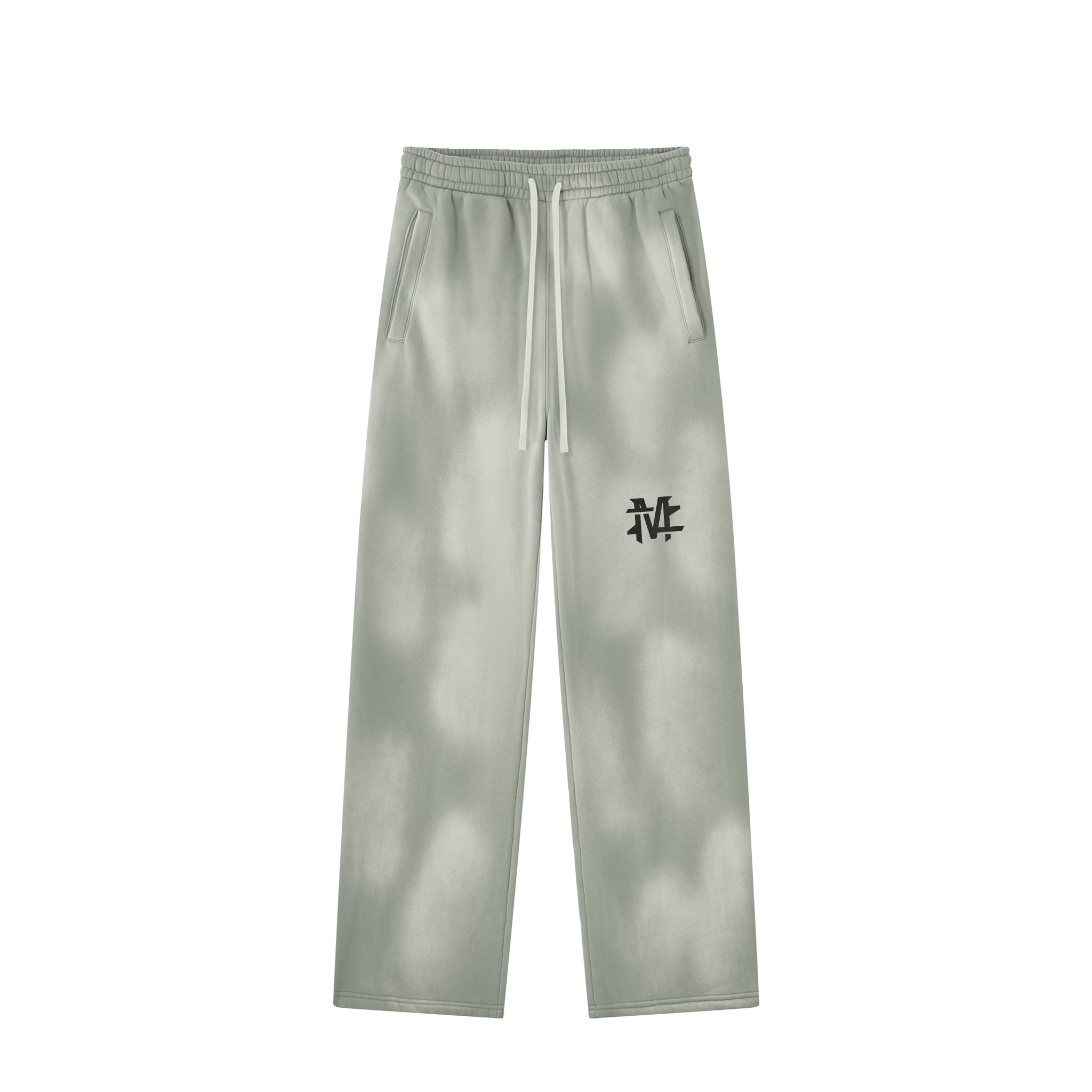 Zaquin Moses Light Gray Sun-Faded Relaxed Supporter Sweatpants - Front