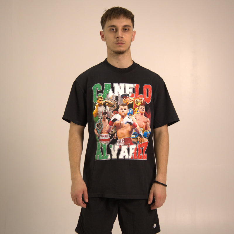 Model wearing Canelo T-Shirt