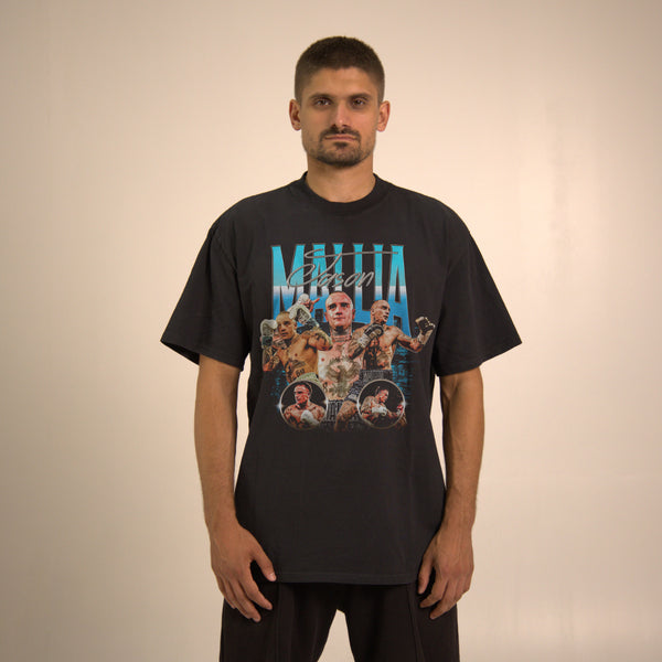 Model wearing Jason Mallia Supporter Oversized T-Shirt