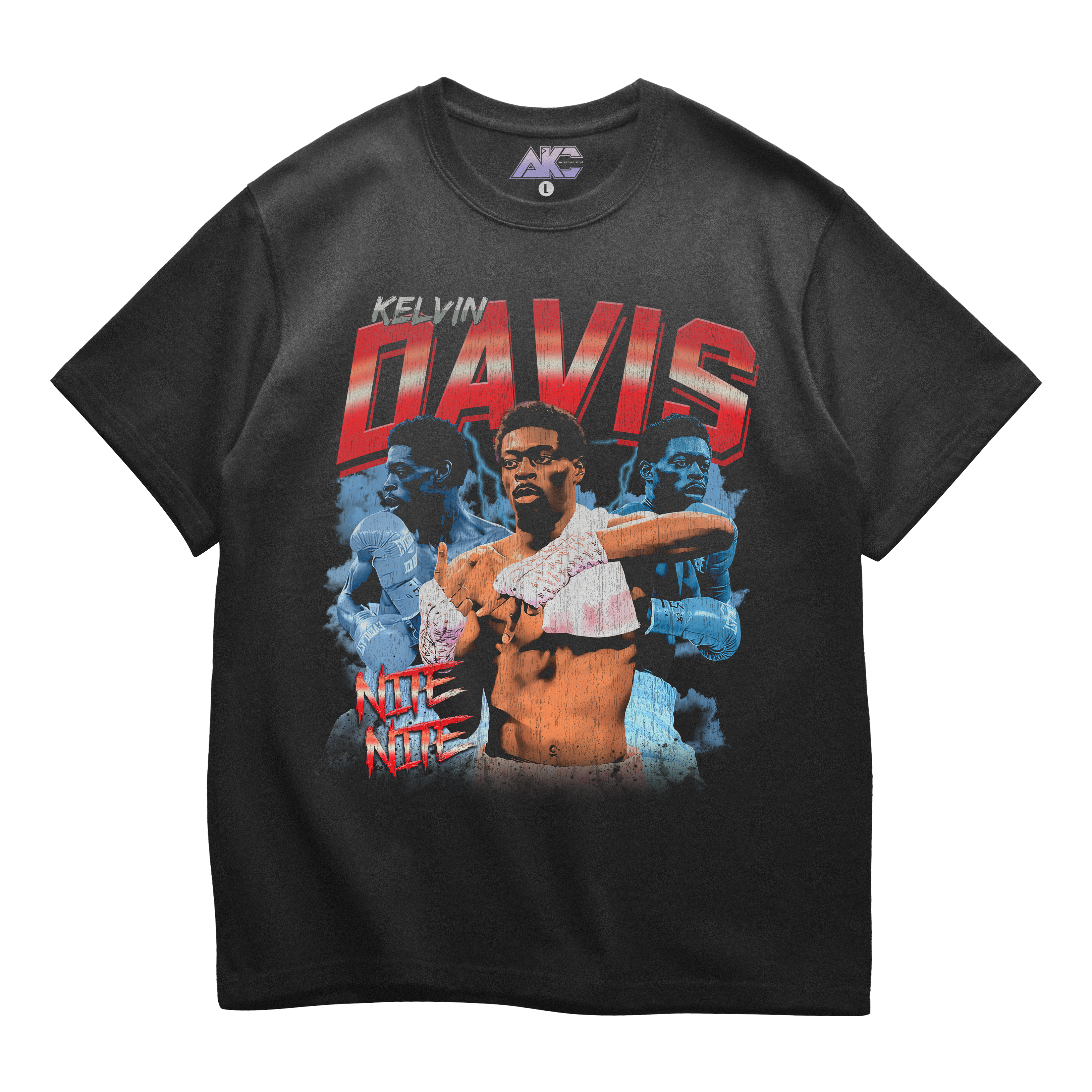 Kelvin Davis Black 100% Cotton Tee