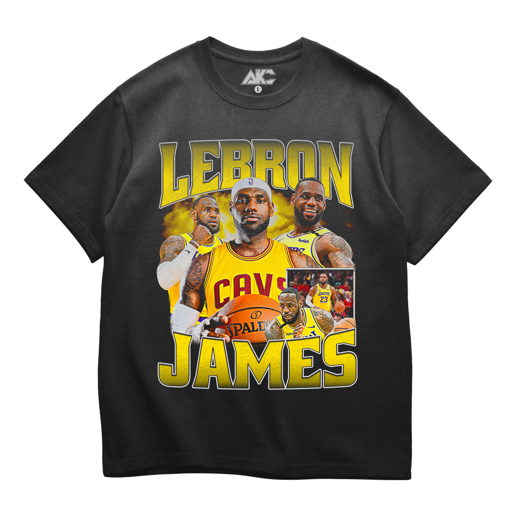 LeBron James T Shirt Vintage Style Tee AKC Apparel