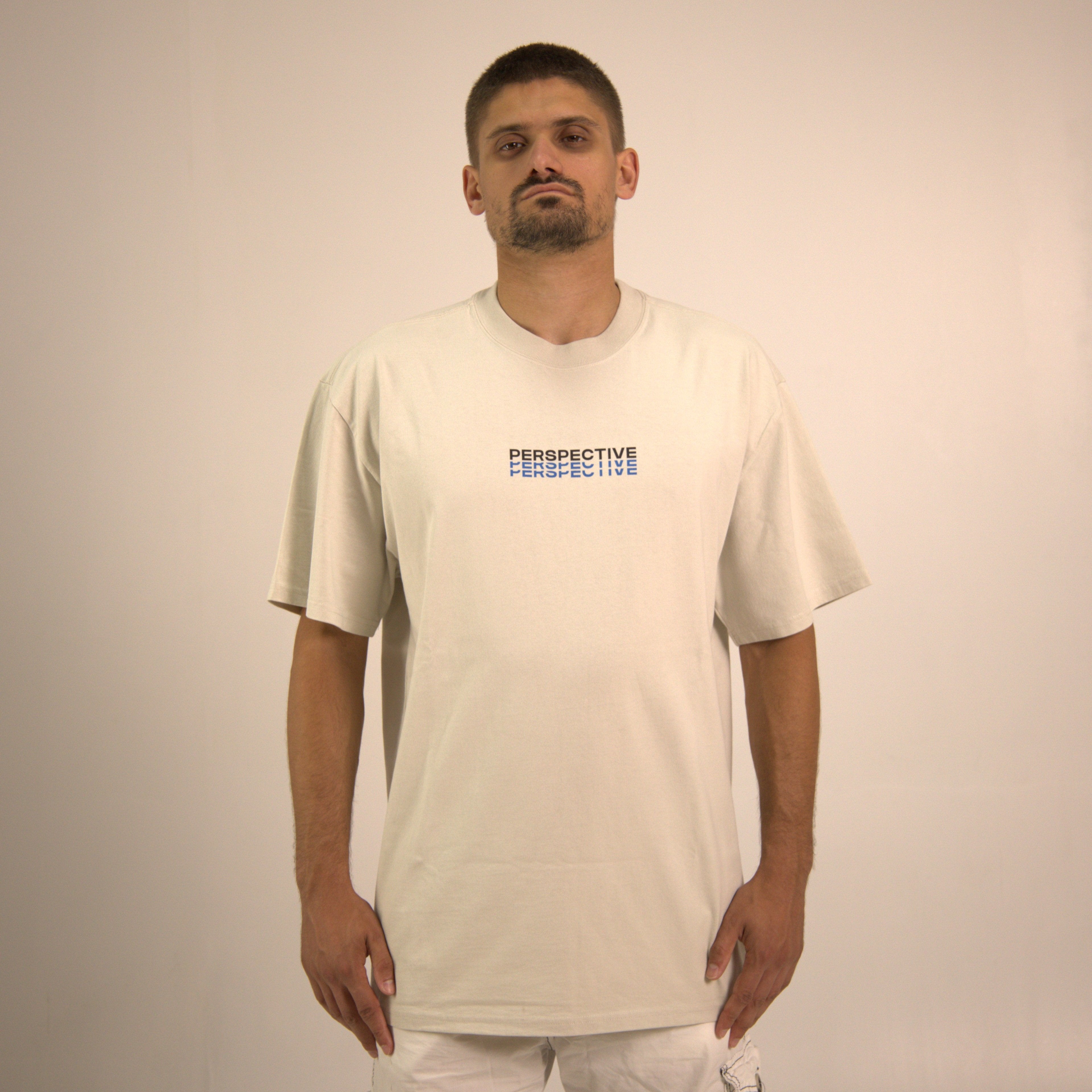 Model wearing AKC Perspective t-shirt