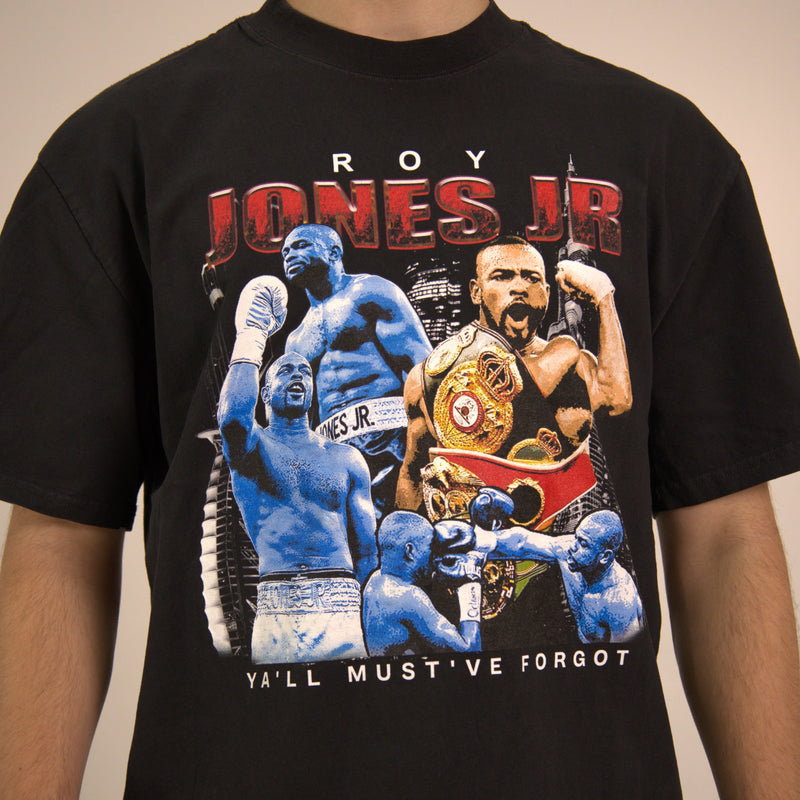 Model wearing Roy Jones T-Shirt