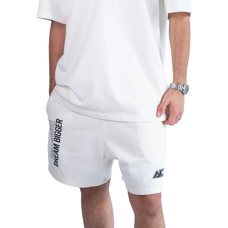 AKC Core White Shorts on Model - Front Mid-Shot