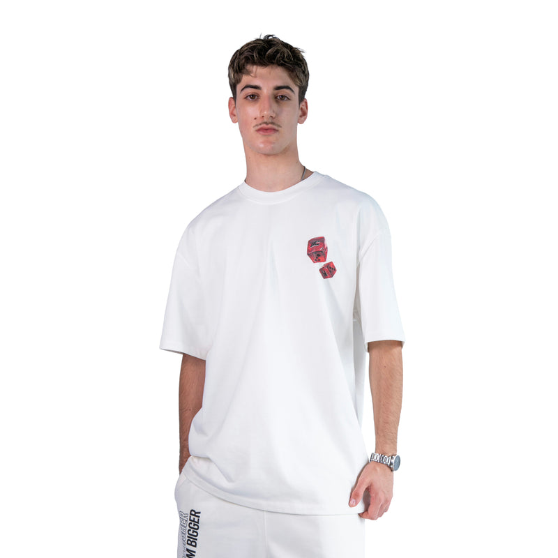 AKC Dice Streetwear Tee on Model - Front Mid-Shot