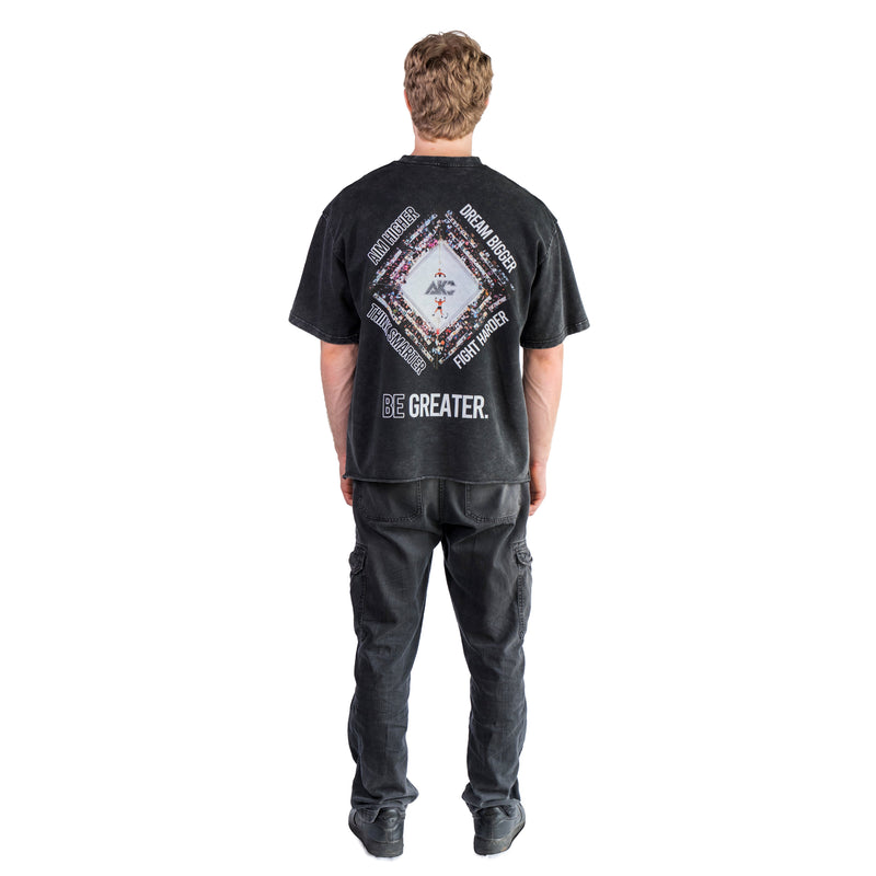 AKC Boxing Ring Graphic Tee on Model - Back Full-Body Shot