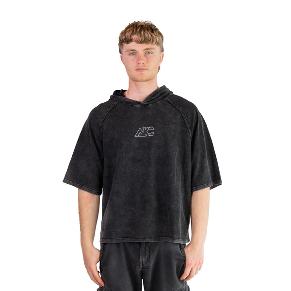 AKC Shadow Hooded Tee on Model - Front Mid-Shot