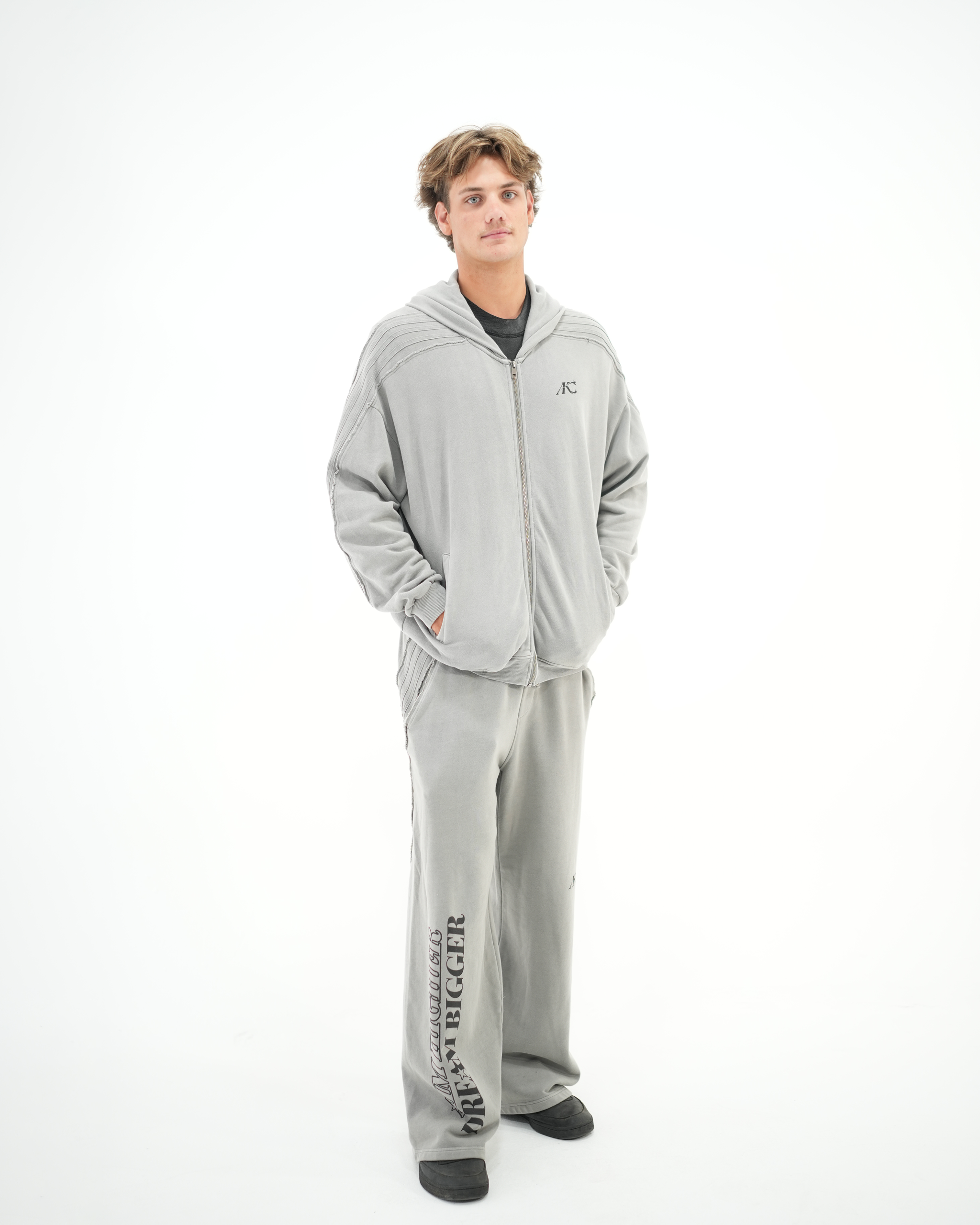 Vintage Wash Raw Oversized Hoodie