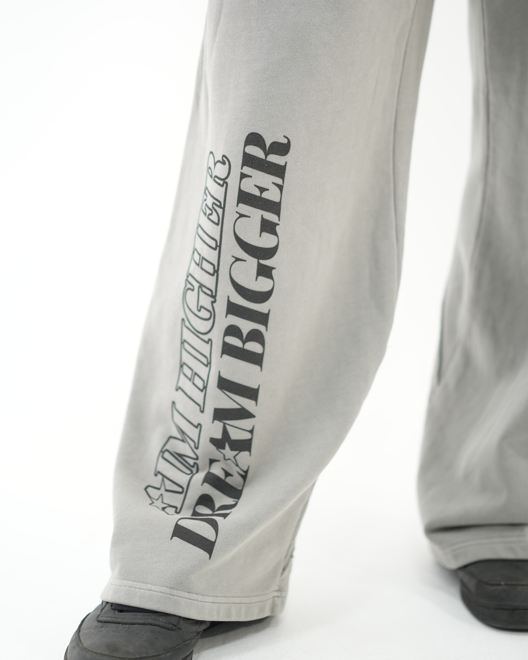 Vintage Wash Raw Wide Leg Sweatpants