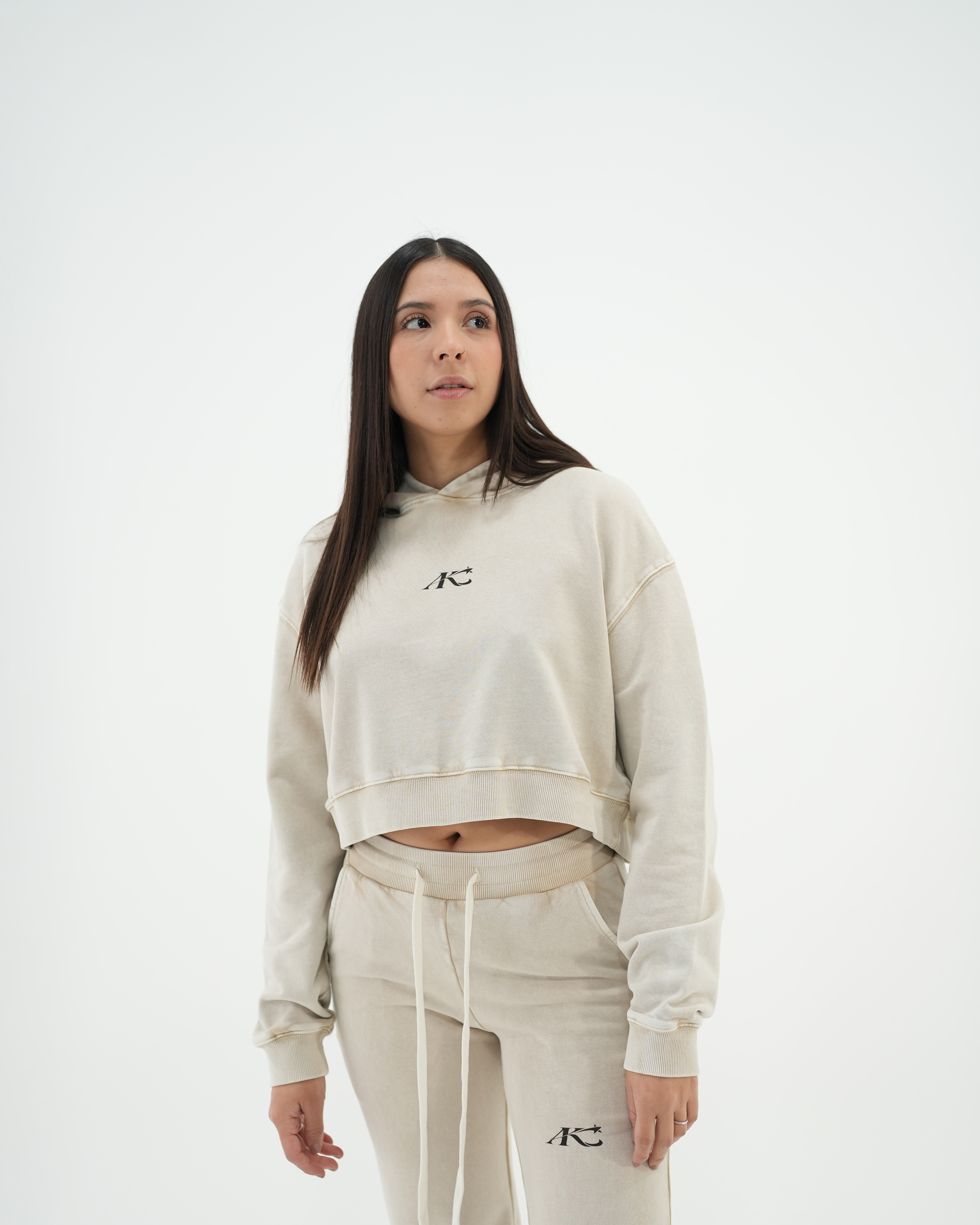 Women's Mineral Wash Cropped Hoodie