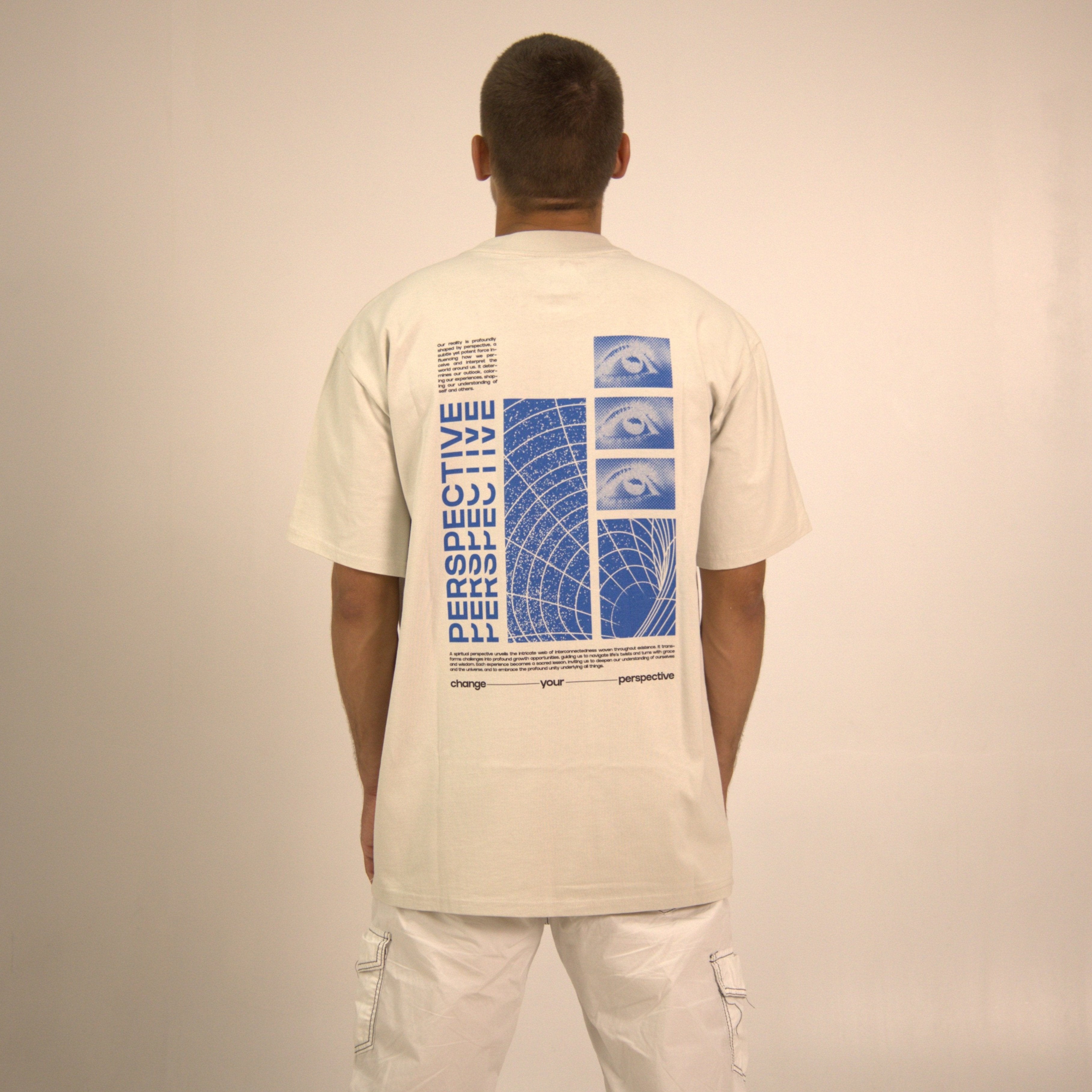 Model wearing streetwear t-shirt