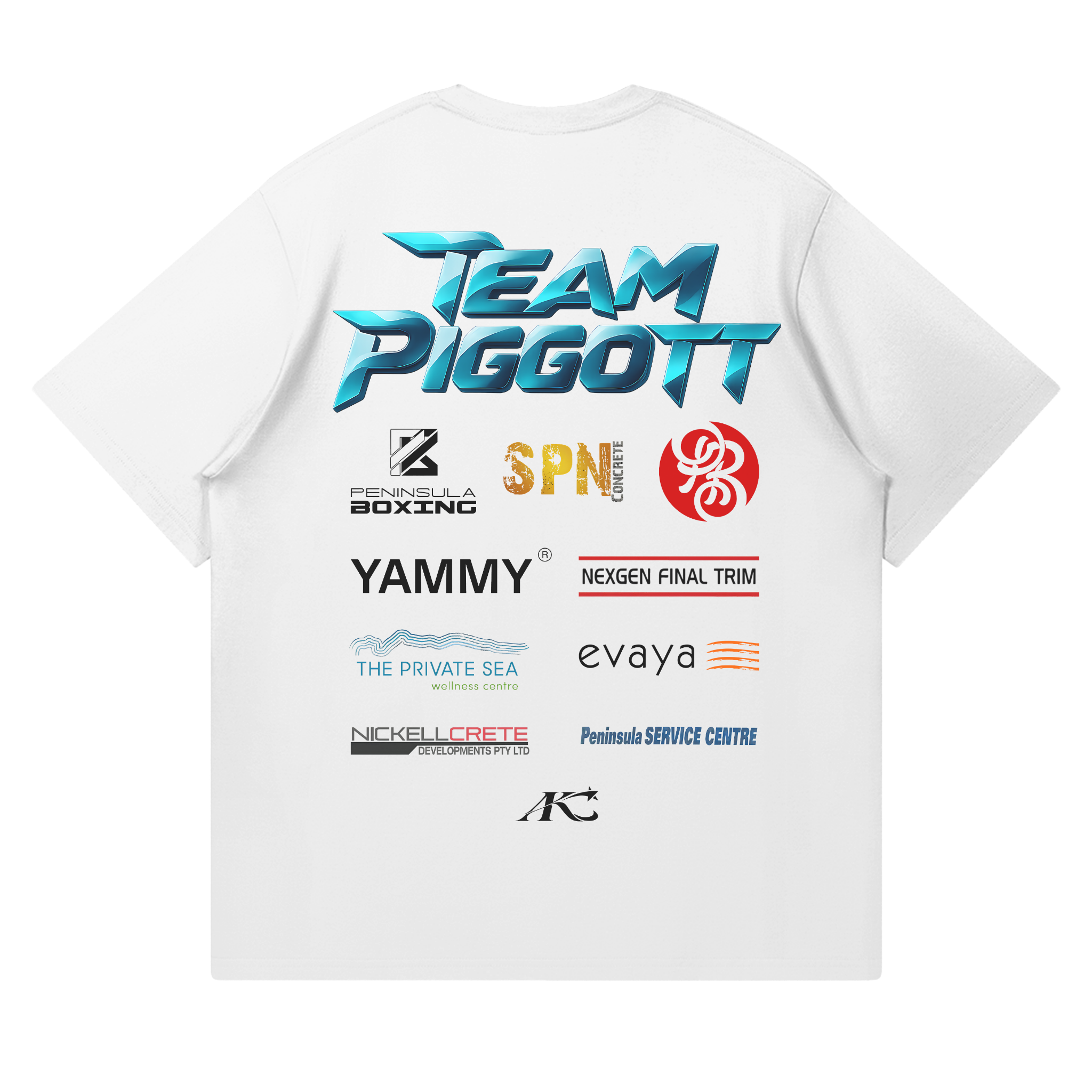 Beau Piggott White Supporter Tee - Back