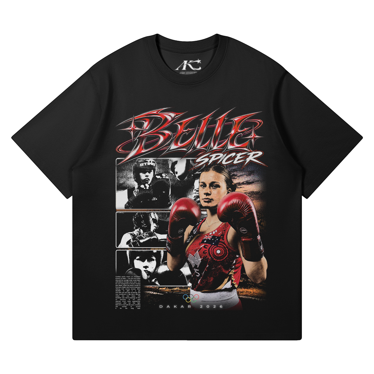 Belle Spicer Black Supporter Tee - Front