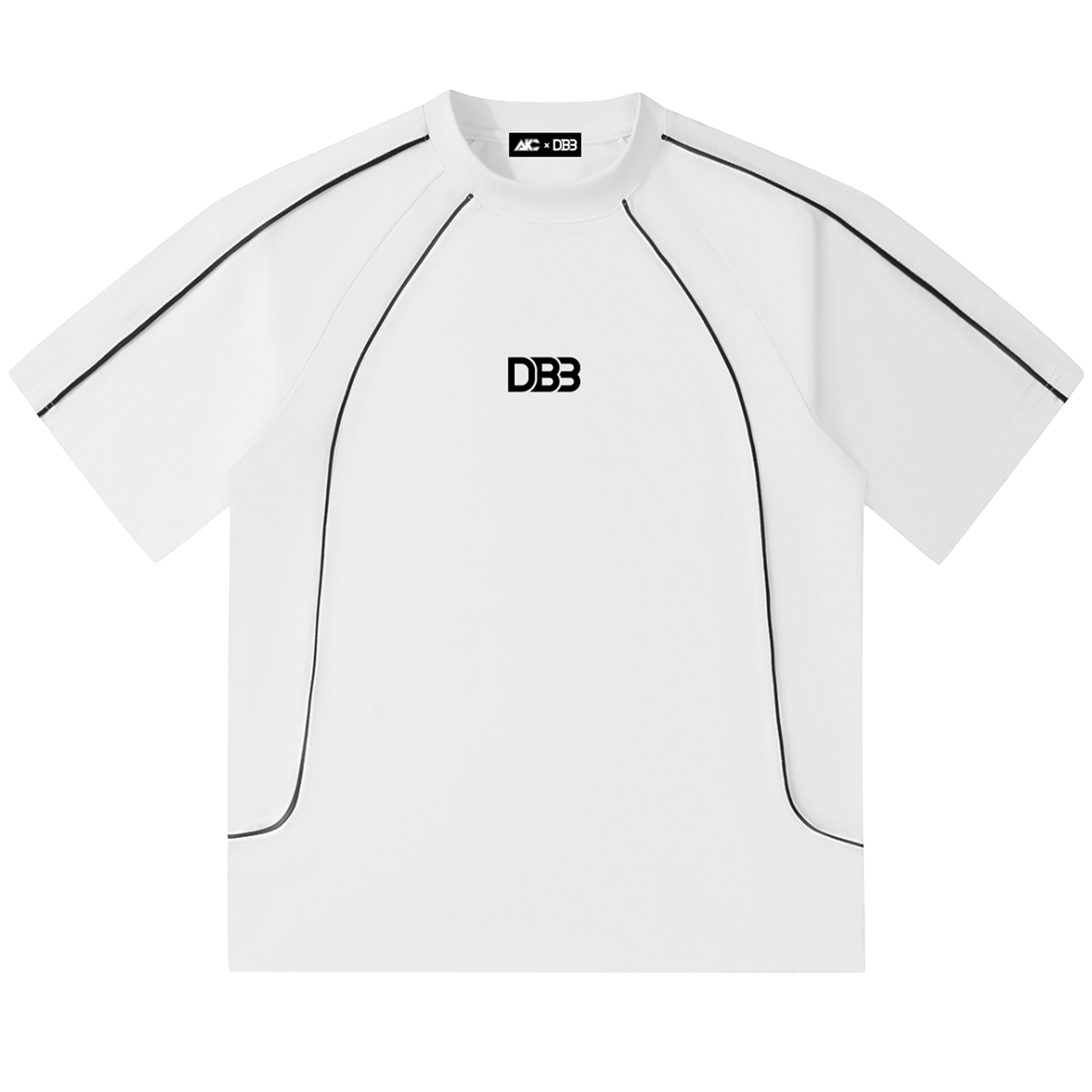 DB3 White Contrast Tee - Front