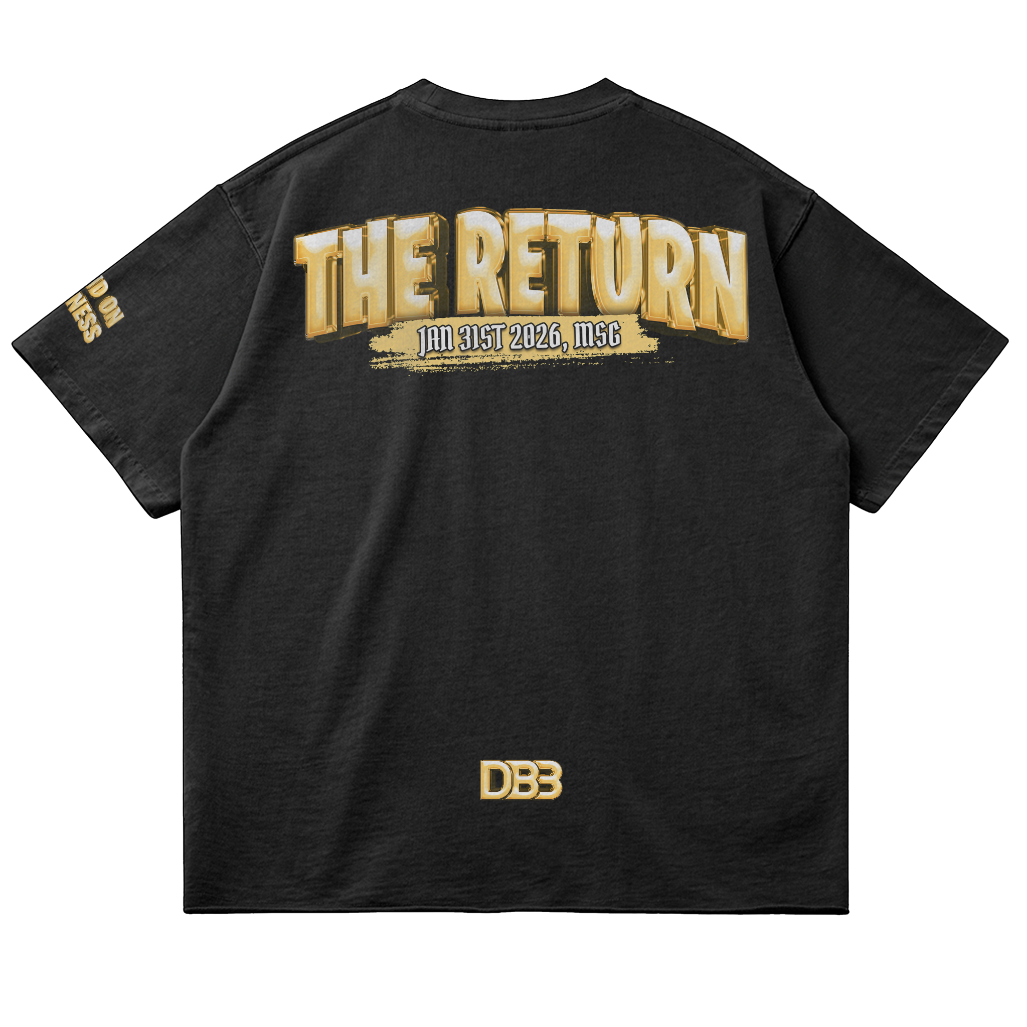 Keyshawn Davis "The Return" Faded Black Oversized Supporter Tee - Back