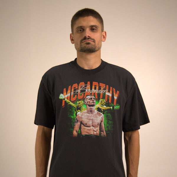 Model wearing Brandon McCarthy Boxing T-Shirt